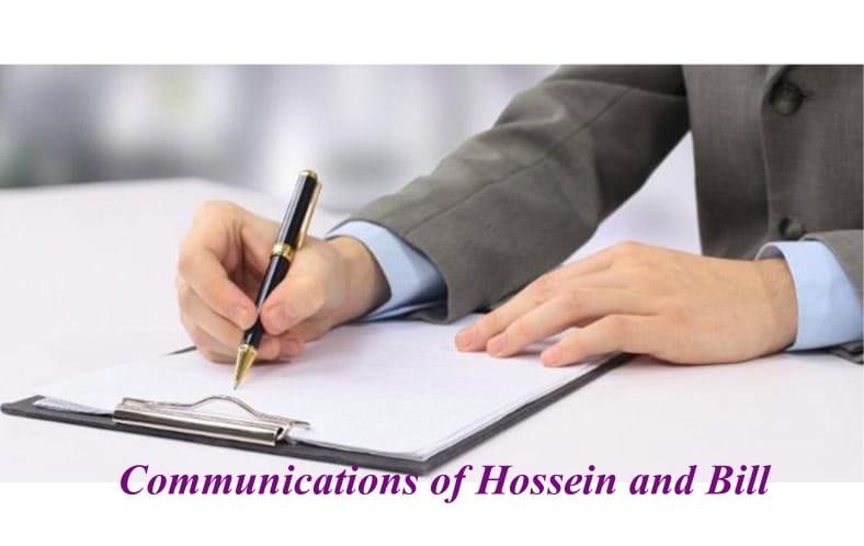 Communications of Hossein and Bill ((Reply to Hossein -9 September , ۲۰۲۲) 