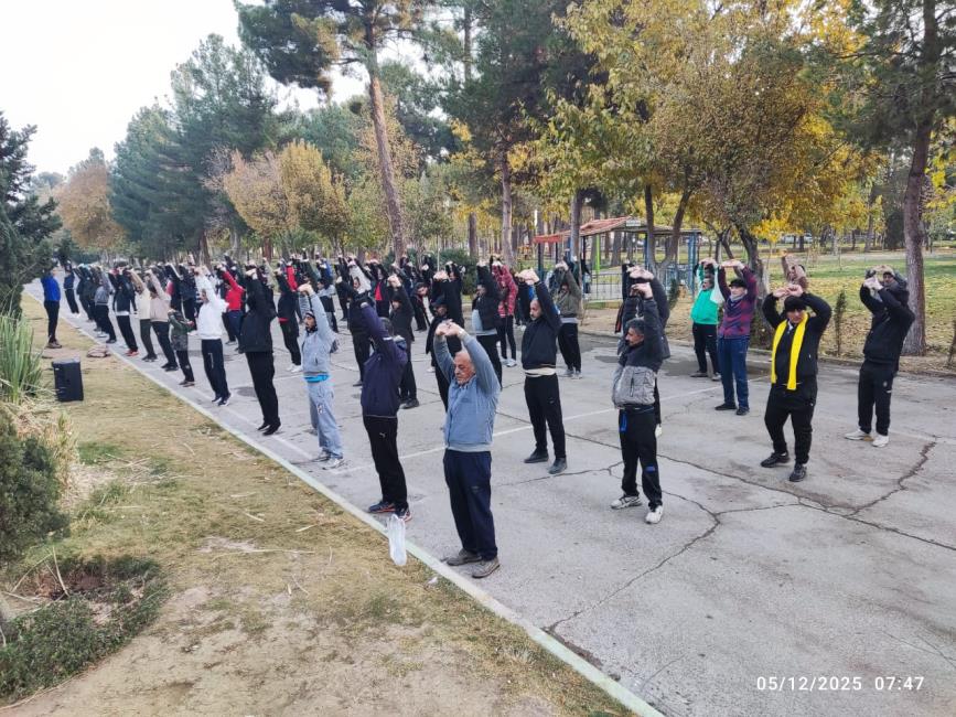 گزارش تصویری فعالیت های ورزشی مسافران نمایندگی پارک لاله نجف آباد روز جمعه مورخ ۱۴۰۴/۰۹/۱۴