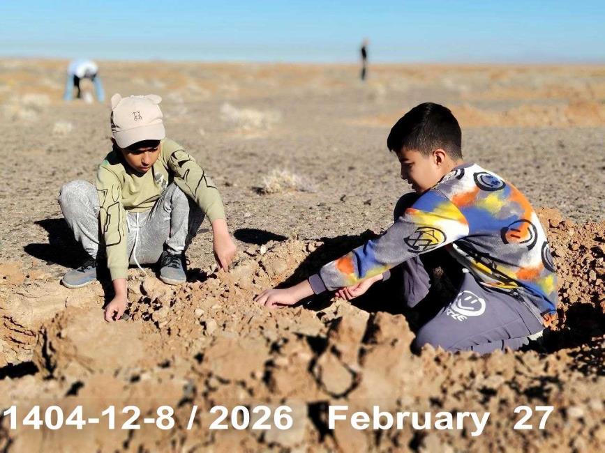 گزارش برگزاری اردوی درخت‌کاری با هدف بیابان‌زدایی